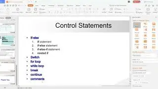Control Statement in Java #JavaFeatures