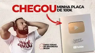 CHEGOU MINHA PLACA DE 100 MIL INSCRITOS DO YOUTUBE 😍