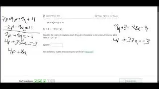 Linear Systems of equations // SIMPLE SAT Math #satmath #sat