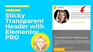 Sticky Transparent Header with CSS for Elementor PRO