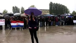 Demobilisani (najbolji sinovi)borci postrojavanje na Koševu 25 april