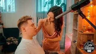 💈 ASMR Washing Short Hair by Barber Lady Adel