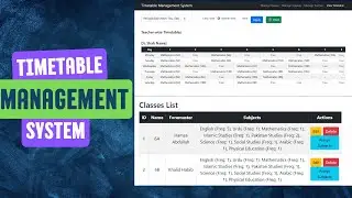 PHP Timetable Management System | MySQL + Bootstrap | Complete Demo | Download Source Code