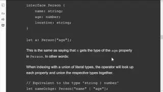 TypeScript 2.1 Quick Feature Review