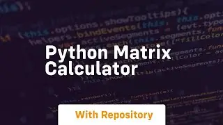 python matrix calculator
