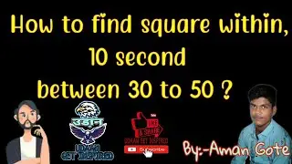 30 से 50 का वर्ग कैसे निकाले? How to find square within second from 30 to 50. #squarefinding #tricks