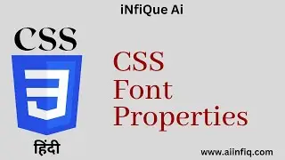 || Font Properties in CSS || HTML  By Sachin Sir || Hindi ||