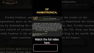 HOI4 - King Freddy Fazbear? 