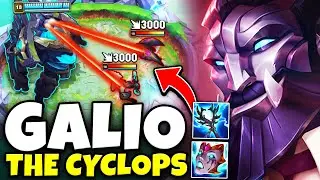 We turned Galio into a COLOSSAL CYCLOPS with Laser Eyes... (RUN AWAY OR DIE)