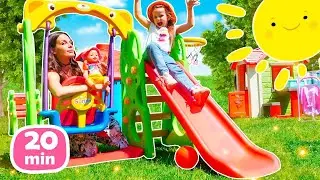 ¡Diversión en el parque infantil! Construyendo un columpio para bebés Baby Born