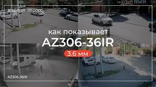 AZIMUTH AZ306-36IR. Уличная камера AHD 2Mpx. Обзор суточного цикла работы