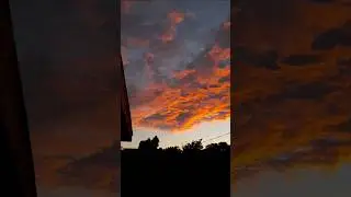 Colourful clouds look like cotton.