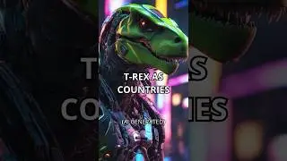 Ai draws T-Rex as Countries #ai #trex #aigenerated #countries #shorts