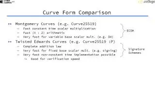 Montgomery vs. Edwards Curves