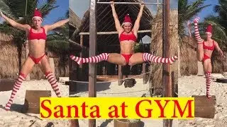 Santa at GYM || This how Santa workout at GYM