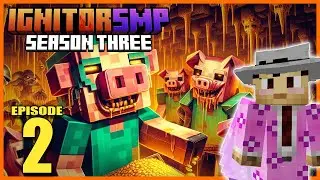 IgnitorSMP S3E2: Flower Power Dragon Battle & Nether Gold Bonanza! 🌸🐉🔥 | #minecraft 1.20