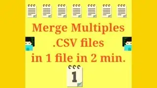 command prompt tricks : Merge Multiples .CSV files in 1 file in 2 min using command prompt.