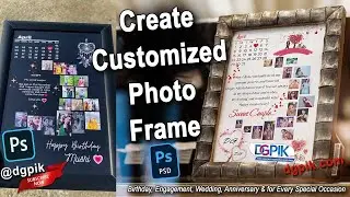 Wedding Anniversary Customized Photo Frame in Photoshop | with Free PSD