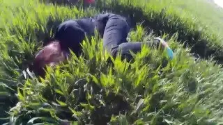 Dog hits a girl