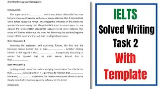 IELTS Solved Writing Task-2 with Template | Must watch