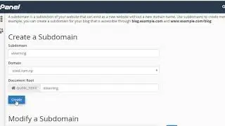 Create Modify Remove a subdomain using cPanel
