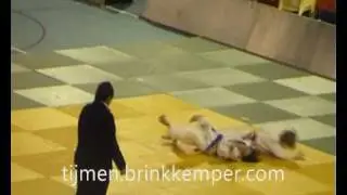 Tijmen scoort ippon tijdens Dutch Open Espoir