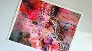 Acrylic Painting: Intuitive Painting Demonstration On Paper #painting #arts
