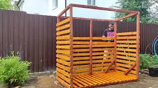 Как сделать дровник из дерева своими руками. Дровник для дачи.