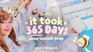 STUDIO VLOG 🎀 behind the scenes prepping a shop launch ✿ building my illustration business