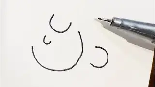 How to Draw a Rat from Letter UUUU Very Easy