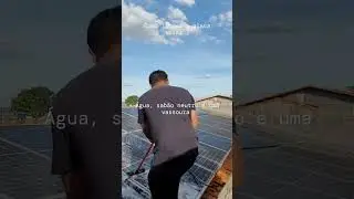 Como limpar placa solar?#eletricidade #placasolar #energiasolar