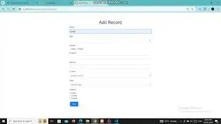 Task In php Design page for Add record