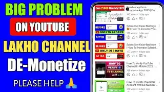 Mera Channel De-Monetized Hogya 😭 | Dollar Option Not Showing | Monetization Option Not Showing