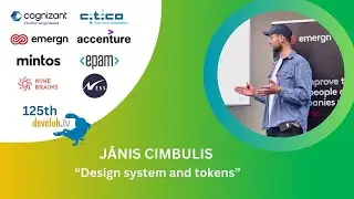 Design system and tokens by Jānis Cimbulis at 125th Design Systems focused DevClub.lv event