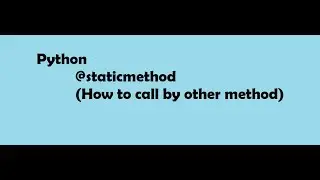 #4 How to call static method from other method?| 