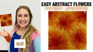 Easy Abstract Flowers | Step by Step Acrylic Painting Tutorial
