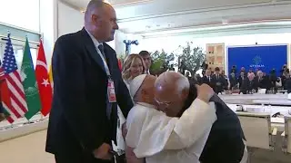 Pope Francis meets with G7 countries leader's and PM Modi sessions of G7 summit in Italy