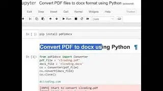 Day 162 : Convert PDF to docx using Python
