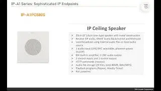 TOA Canada: IP-A1 audio and IP paging system