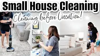 Whole House Clean with Me Before Vacation. Small House Cleaning. BISSELL CrossWave OmniForce Review.