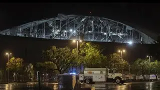 Tropicana Field's roof torn off by winds from Hurricane Milton