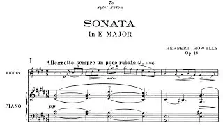 Herbert Howells - Violin Sonata No. 1 in E Major, Op. 18