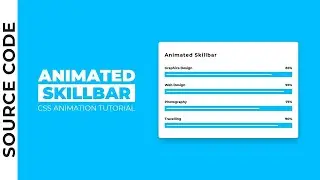 Animated Skill bar Design using HTML and CSS
