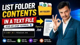 List Folder Contents in a Text File | Step-by-Step Tutorial