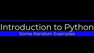 Some Simple Python Programs
