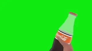 Coca-Cola Coke Glass Bottle in First Person [GREEN SCREEN]