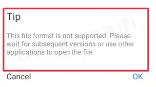 Fix This file format is not supported. Please wait for subsequent versions or use other in Android