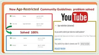 How to Remove Age-Restriction to viewers over 18 set by youtube🔥 Age Restricted solve 100% Working