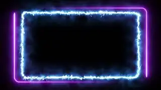 No Copyright Royalty Free Purple Blue Neon Border Overlay | Black Screen | Free Download📥👇