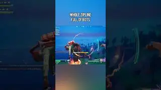 Trio of Bots Came Up The Zip Line FREE XP #fortnite #shorts